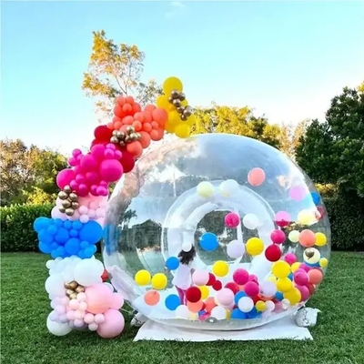 透明な充気泡テント 100% PVC バブルハウス 吹風機
