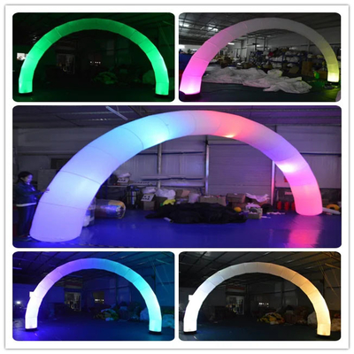 イベント広告用のRGBLEDライト付きの充電式白色アウトドアアーチ 充電式ライト レインボーLEDアーチ
