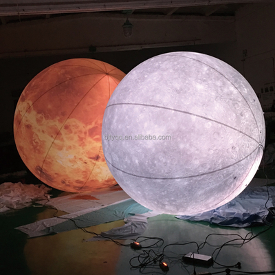 2m 巨大 LED照明 月球 充気球 惑星 太陽系 装飾用気球