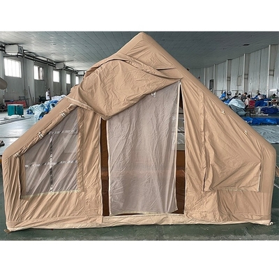 人気 グランピング キャンバス 充気式 屋外キャンプ キャンピング用 カスタマイズされた 高級ポリエステル エア ファミリーテント