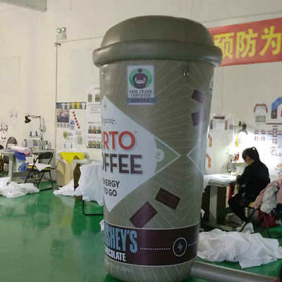 プロモーション オーダーメイド 巨大イベント OEM キャラクター 充気コーヒーカップ 広告バルーン