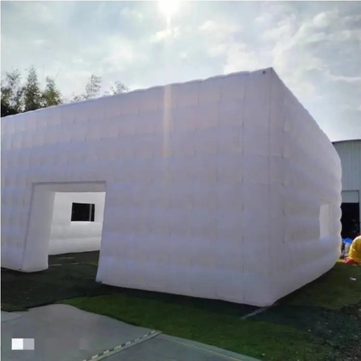 ホワイト 膨らませる構造 展示テント ホワイト 膨らませる大型 展示 キューブ 広告イベント用テント