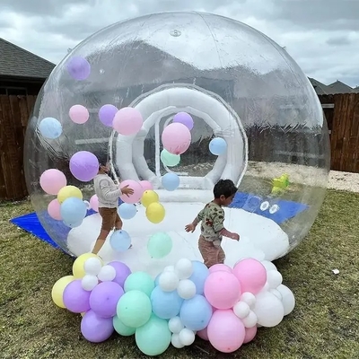 透明な充気泡テント 100% PVC バブルハウス 吹風機
