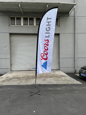15フィート 屋外 工場 紫外線保護 消えない 広告 ナイフ 形 飛行 オーダーメイド バナー ビーチ 羽旗